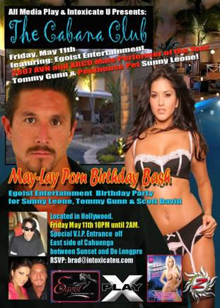 Sunny Leone Tommy Gunn Hd Porn - The Floating World : : May-Lay Porn Birthday Bash For Tommy Gunn, Sunny  Leone & Scott David